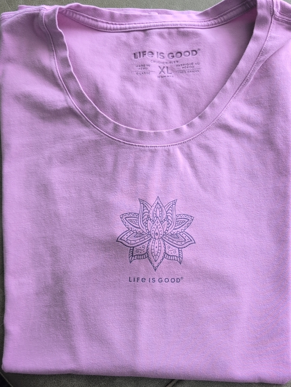 Life Is Good Lavender Lotus Graphic Tee